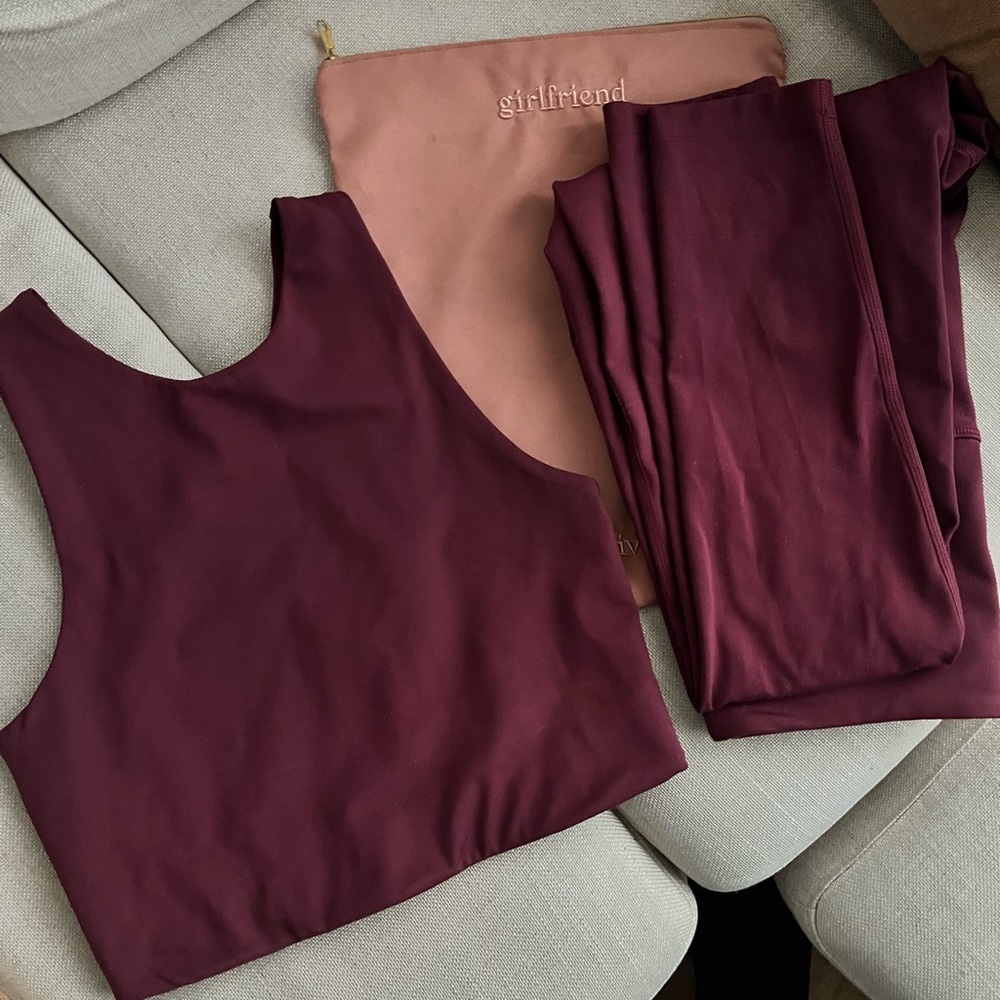 Girlfriend collective matching top and leggings